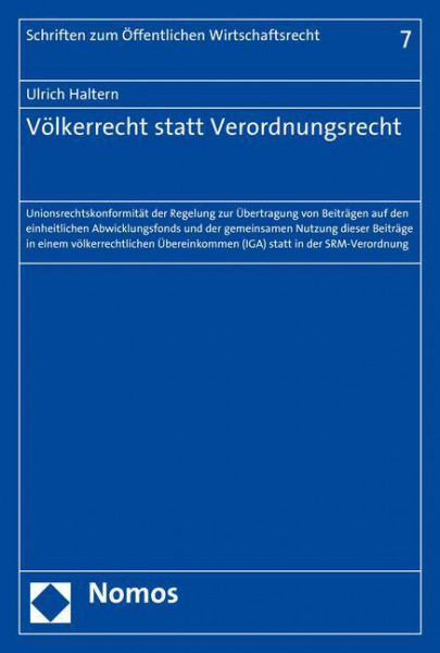 Völkerrecht statt Verordnungsrecht