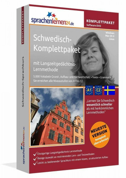 Sprachenlernen24.de Schwedisch-Komplettpaket (Sprachkurs): DVD-ROM für Windows/Linux/Mac OS X inkl. integrierter Sprachausgabe mit über 5700 Vokabeln ... mit über 5700 Vokabeln und Redewendungen