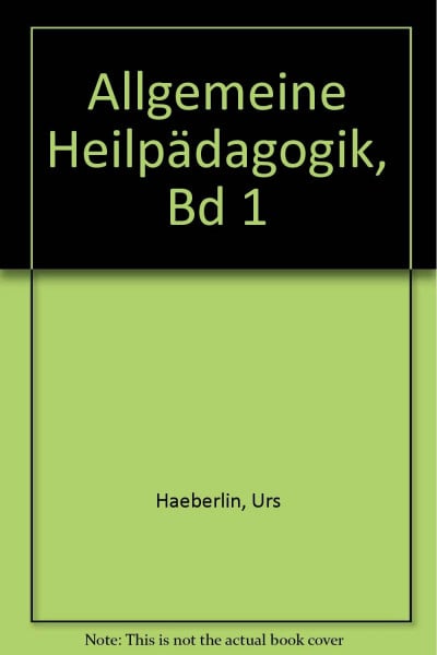 Allgemeine Heilpädagogik