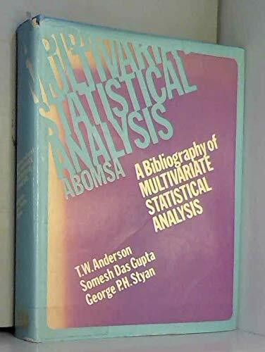Bibliography of Multivariate Statistical Analysis