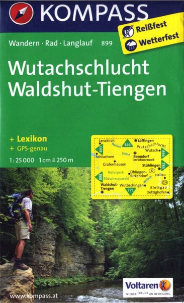 KOMPASS Wanderkarte Wutachschlucht - Waldshut - Tiengen: Wanderkarte mit Aktiv Guide, Radwegen und Loipen. GPS-genau. 1:25000 (KOMPASS-Wanderkarten, Band 899)