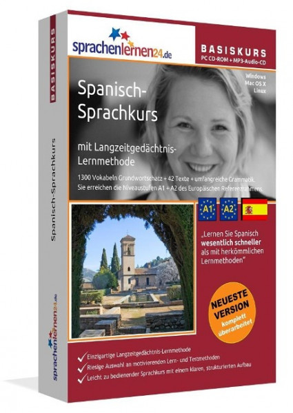 Sprachenlernen24.de Spanisch-Basis-Sprachkurs. CD-ROM für Windows Vista; XP; NT; ME; 2000; 98/Linux/