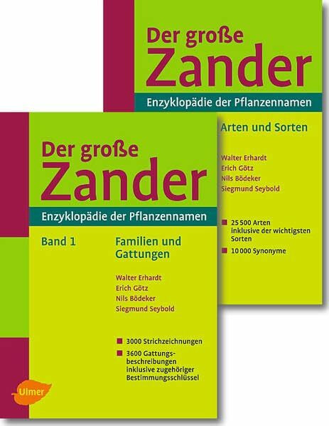 Der große Zander. Enzyklopädie der Pflanzennamen: Band 1: Familien und Gattungen - Band 2: Arten und Sorten