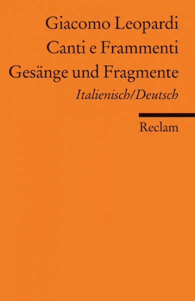 Gesänge und Fragmente / Canti e Frammenti