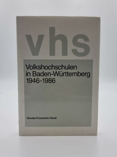 Volkshochschulen in Baden-Württemberg 1946-1986
