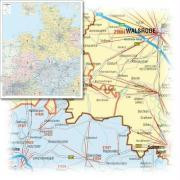 Bacher Postleitzahlenkarte Deutschland Nord-West 1 : 350 000. Poster-Karte Papier