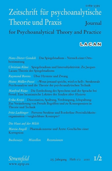 Zeitschrift für psychoanalytische Theorie und Praxis, Jg. XXV / LACAN