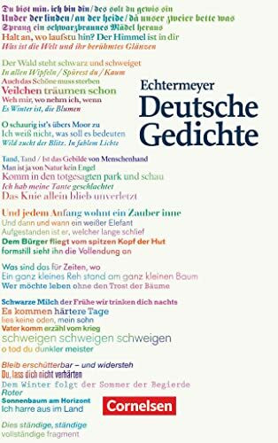 Echtermeyer: Deutsche Gedichte: Von den Anfängen bis zur Gegenwart