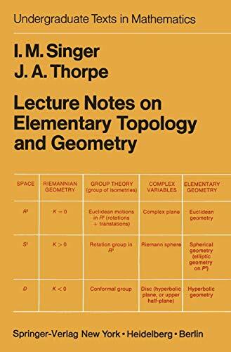 Lecture Notes on Elementary Topology and Geometry (Undergraduate Texts in Mathematics) Lecture Notes on Elementary Topology and Geometry (Undergraduate Texts in Mathematics)