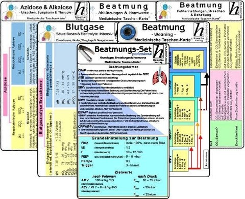 Beatmungs-Karten-Set - professional - Medizinische Taschen-Karte