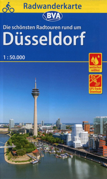 Radwanderkarte BVA Radwandern rund um Düsseldorf, 1:50.000
