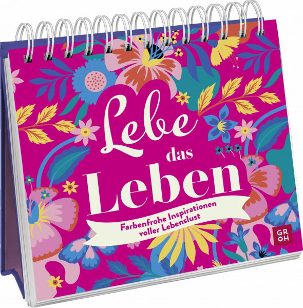 Lebe das Leben: Farbenfrohe Inspirationen voller Lebenslust | Dekorativer Spiralaufsteller für mehr Glück im Alltag | Gute-Laune-Booster aus Mexiko