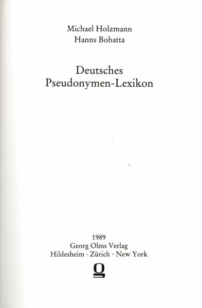 Deutsches Pseudonymen-Lexikon