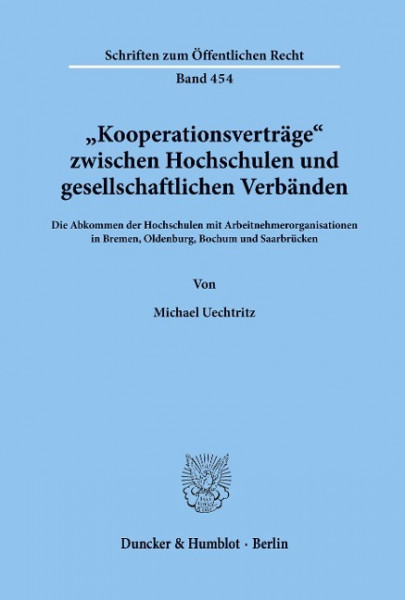 "Kooperationsverträge" zwischen Hochschulen und gesellschaftlichen Verbänden.