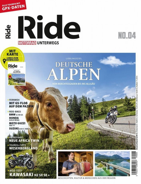 RIDE - Motorrad unterwegs, No. 4 - Deutsche Alpen