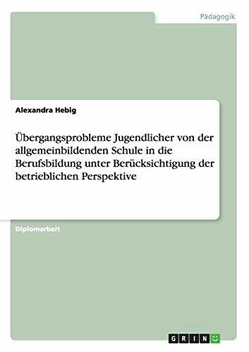 Übergangsprobleme Jugendlicher in die Berufsbildung: Diplomarbeit Übergangsprobleme Jugendlicher in die Berufsbildung: Diplomarbeit