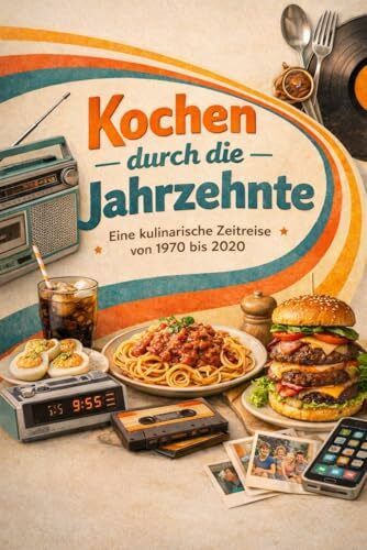 Kochen durch die Jahrzehnte - Eine kulinarische Reise mit beliebten Rezepten von 1970 bis 2020: Klassische Rezepte | Familiengerichte | traditionelle ... | beliebte Klassiker | Kochbuch Geschichte