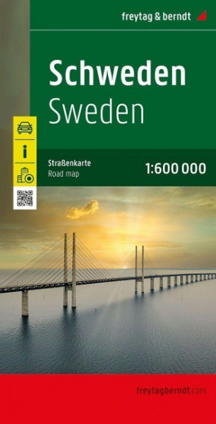 Schweden, Straßenkarte 1:600.000, freytag & berndt