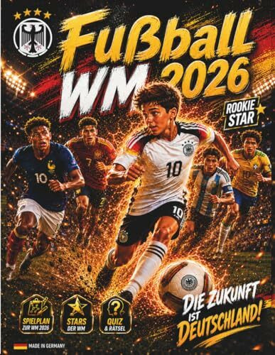 WM 2026 Das große Fußball-Mitmachbuch: Mit Spielplan, Gruppen A–L & K.-o.-Baum, 48 Teams, 16 Stadien, Rätsel, Quiz, Ausmalbildern, Tippspiel & persönlichem WM-Tagebuch