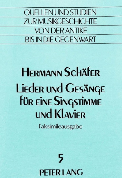 Lieder und Gesänge für eine Singstimme und Klavier