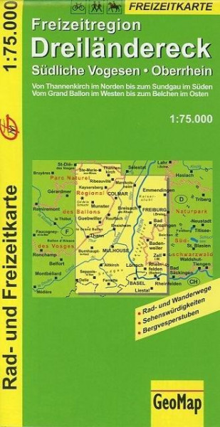 Dreiländereck 1 : 75 000. Rad- und Freizeitkarte