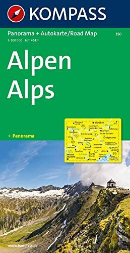Kompass Panorama-Karten, Alpen: mit Panorama (KOMPASS Autokarte, Band 350)