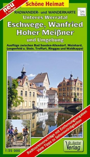 Radwander- und Wanderkarte Unteres Werratal, Eschwege, Wanfried, Hoher Meißner und Umgebung 1:35 000