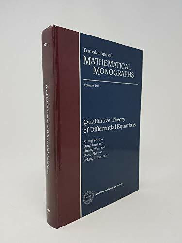 Qualitative Theory of Differential Equations (Translations of Mathematical Monographs)