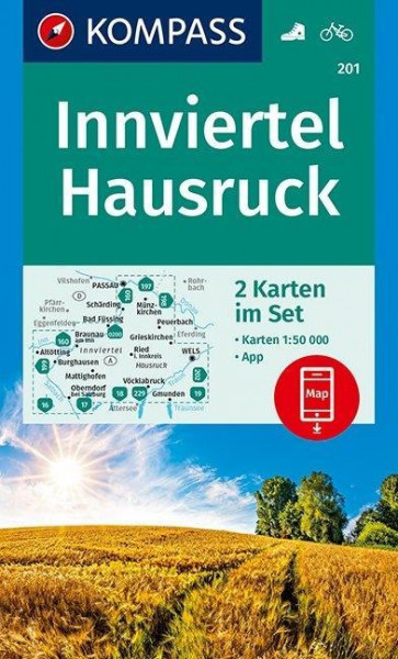 KOMPASS Wanderkarte Innviertel, Hausruck 1:50 000