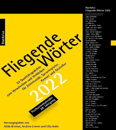 Fliegende Wörter 2022 Postkartenkalender