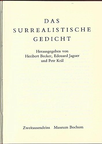 Das surrealistische Gedicht