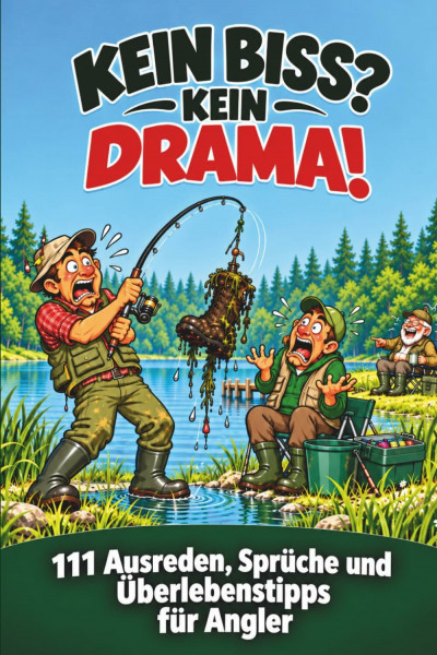 Kein Biss? Kein Drama! 111 Ausreden, Sprüche und Überlebenstipps für Angler - das lustige Geschenk für Männer