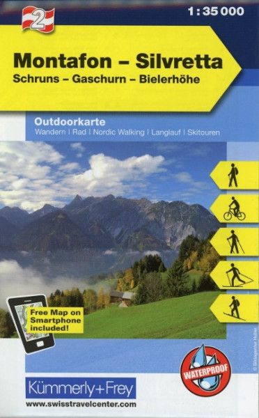 KuF Österreich Outdoorkarte 02 Montafon - Silvretta 1 : 35 000