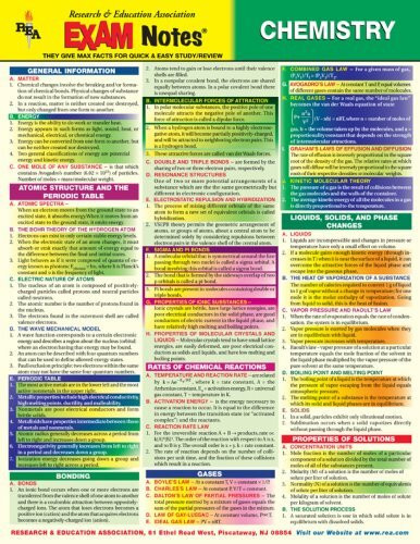 Chemistry Exam Notes
