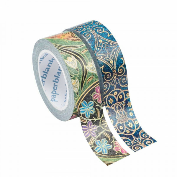 Paperblanks | Azure/Poetry in Bloom | Pack of 2 Rolls of Washi Tape