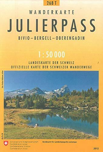 268T Julierpass Wanderkarte: Soglio - Bivio - St. Moritz: Soglio - Bivio - Bergell - Oberengadin. Offizielle Wanderkarte der SAW (Wanderkarten 1:50 000)