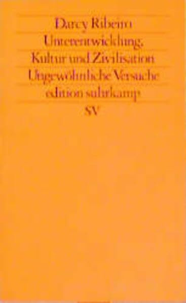Unterentwicklung. Kultur und Zivilisation: Essays (edition suhrkamp)