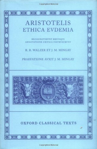 Aristotelis Ethica Evdemia (Oxford Classical Texts)