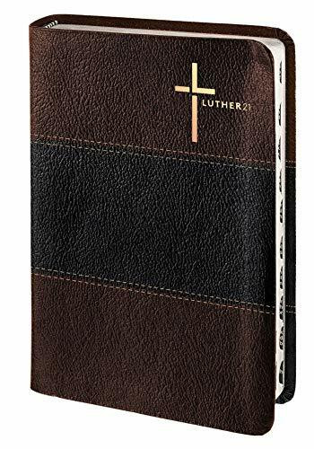Luther21: Luther21 - Standard - Kunstleder braun/schwarz/braun - Goldschnitt - Griffregister