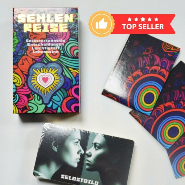 Tarot Kartenset SehlenReise: Das psychologische Tarot Deck mit 61 kunstvollen Karten mit Goldrand und Legeplänen für Lebenssinn, Entscheidungsfindung ... Entscheidungsfindung und mehr Leichtigkeit