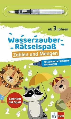 Wasserzauber-Rätselspaß: Zahlen und Mengen, mit wiederbefüllbarem Wasserstift ab 3 Jahren