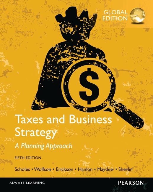 Taxes & Business Strategy: a planning approach Taxes & Business Strategy: a planning approach