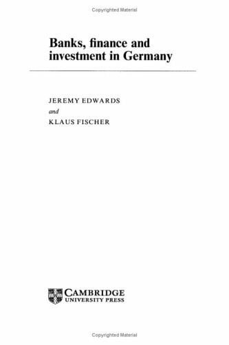 Banks, Finance and Investment in Germany