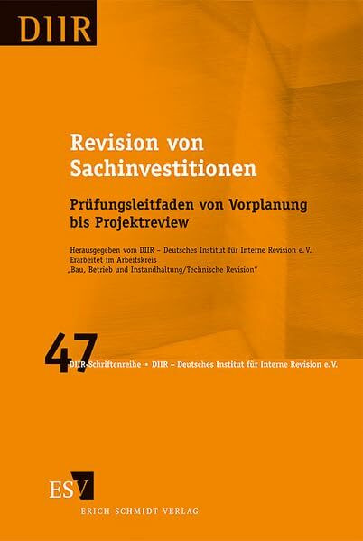 Revision von Sachinvestitionen: Prüfungsleitfaden von Vorplanung bis Projektreview (DIIR-Schriftenreihe)