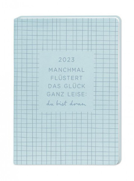 Terminplaner Lederlook A6 "Hellblau" 2023