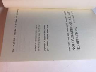 Wörterbuch der Textinterpretation / Englisch