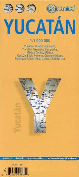 Yucatan 1 : 1 000 000. Road Map + City Maps