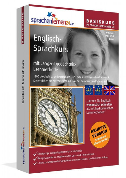 Sprachenlernen24.de Englisch-Basis-Sprachkurs. PC CD-ROM für Windows/Linux/Mac OS X + MP3-Audio-CD f