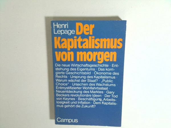 Der Kapitalismus von morgen (Edition Gesellschaft und Unternehmen)