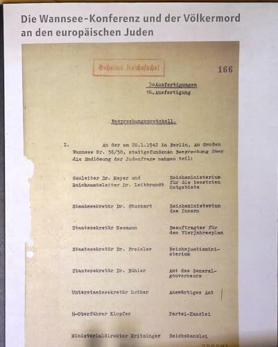 Die Wannsee-Konferenz und der Völkermord an den europäischen Juden: Katalog der ständigen Ausstellung